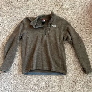 Brown north face quarter zip